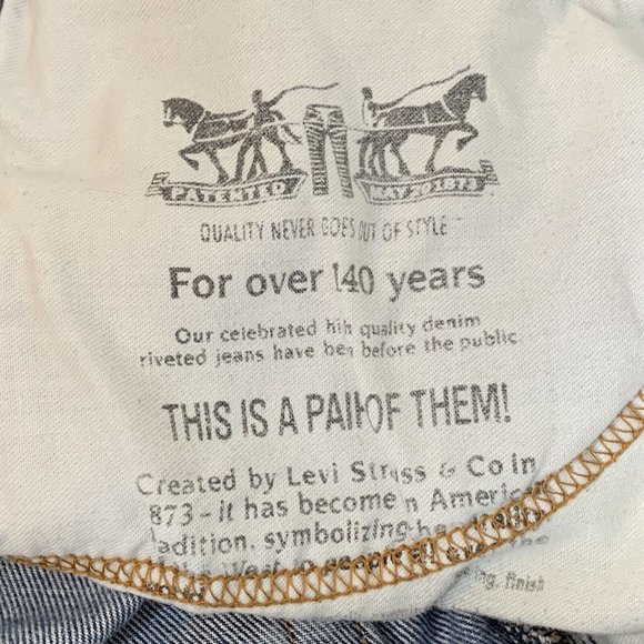 Vintage Levis 505 Jeans 1970s-80s Red Tab 38x32 Medium Wash Men's - Picture 9 of 12